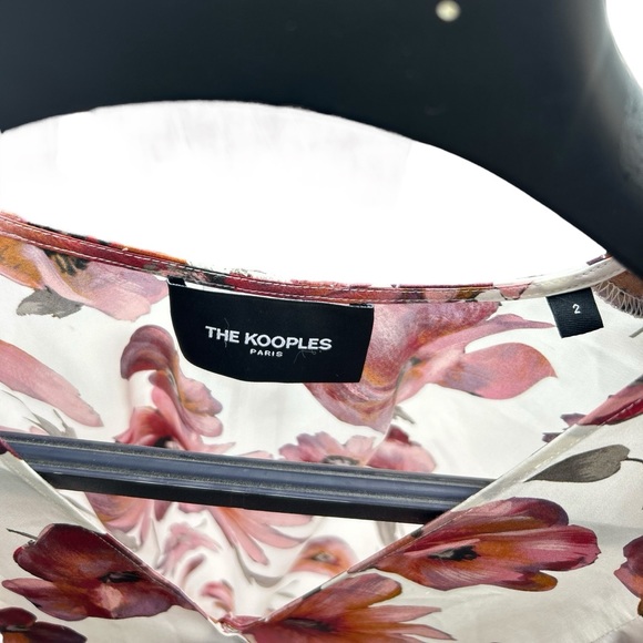 THE KOOPLES Short Wrap Dress with Bold Floral Print Ruffles #Girlcore - Medium - Picture 7 of 16